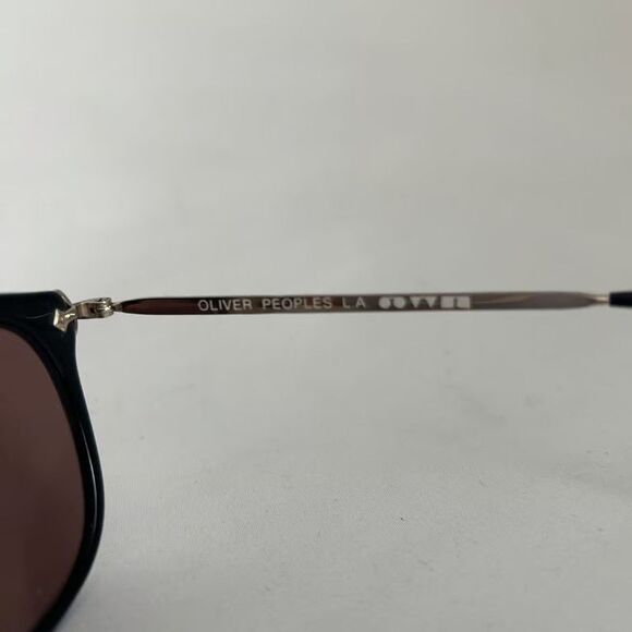 Oliver Peoples COVVE 507C Vintage Sunglasses Black Silver Frame Brown Lens main image 7